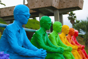 Rainbow-Men-Statues